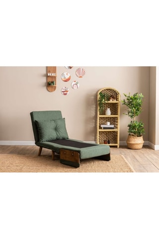 Fauteuil convertible Cosmo Single - Vert - Tissu