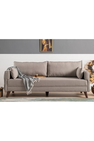 Canapé convertible Bella - Crème - 3 places