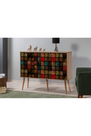 Meuble de rangement 3 portes Mega - Imitation bois sonoma