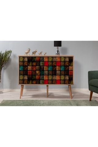 Meuble de rangement 3 portes Mega - Imitation bois sonoma