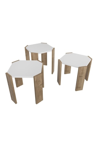 3 tables gigognes Lori - 44,5 x 41 x 44,5 cm