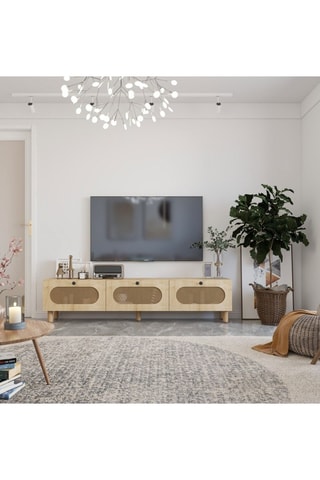 Meuble TV 1 abattant Elena - 180 x 42,6 x 31,4 cm