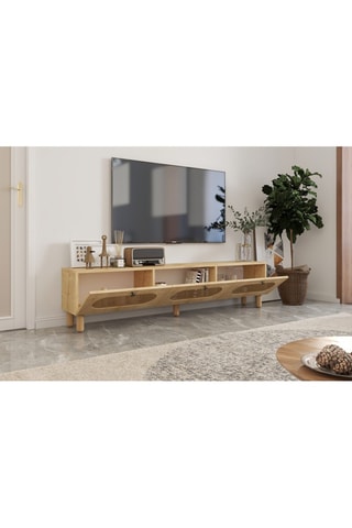 Meuble TV 1 abattant Elena - 180 x 42,6 x 31,4 cm