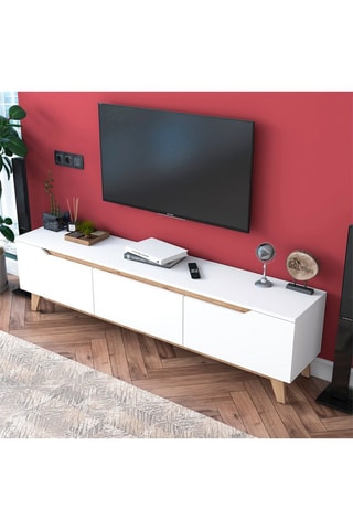 Meuble TV 3 abattants - 180 x 48,6 x 35 cm