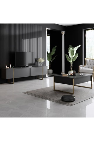 Meuble TV 2 abattants - 180 x 30 x 50 cm