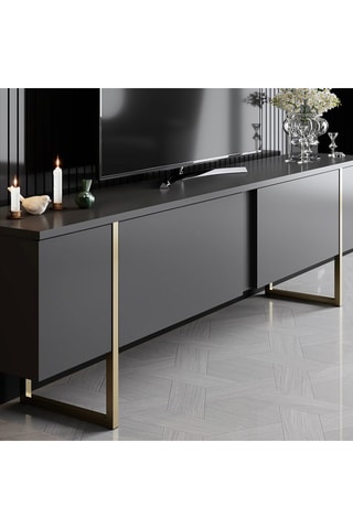 Meuble TV 2 abattants - 180 x 30 x 50 cm