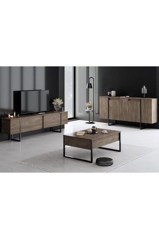 Buffet en noyer - 160 x 35 x 80 cm