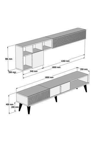 Composition murale Milan  - 2 pièces