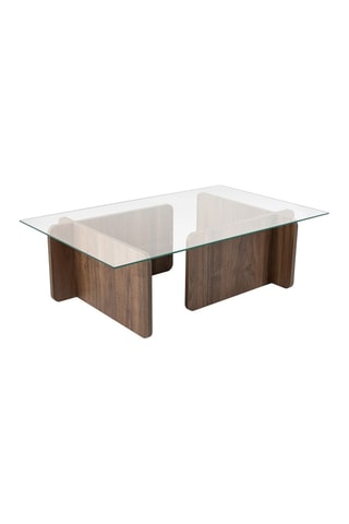 Table basse Flavio  - Plateau en verre trempé - 105 x 30 x 65 cm