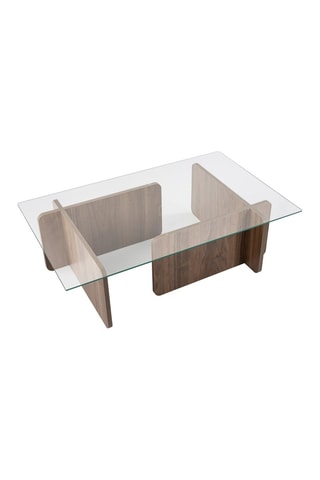 Table basse Flavio  - Plateau en verre trempé - 105 x 30 x 65 cm