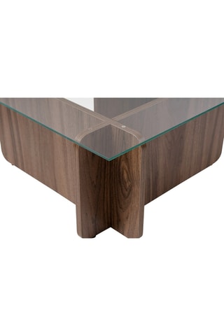 Table basse Flavio  - Plateau en verre trempé - 105 x 30 x 65 cm