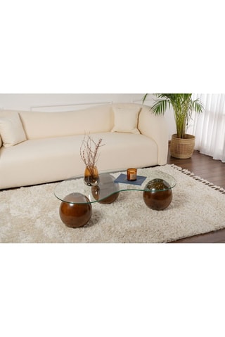 Table basse en verre Sphere - 120 x 30 x 70 cm