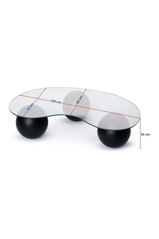 Table basse en verre Sphere - 120 x 30 x 70 cm