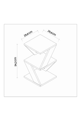 Table d'appoint Albeni - 29,6 x 54,2 x 29,6 cm