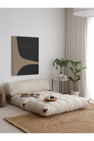 Chauffeuse convertible - 2 places Crème - En polyester