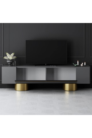 Meuble TV 2 abattants - 180 x 50 x 30 cm