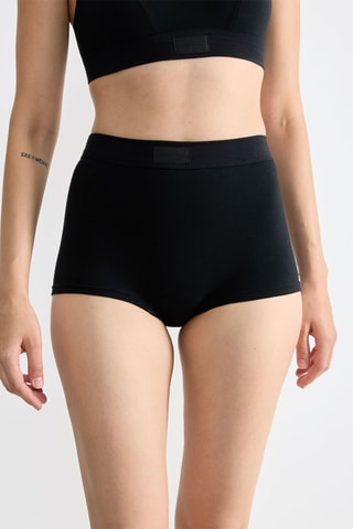 Hipster Hoge Taille Double Comfort - Zwart - Zwart