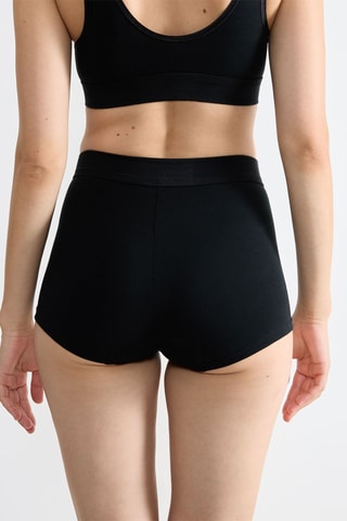 Hipster Hoge Taille Double Comfort - Zwart - Zwart