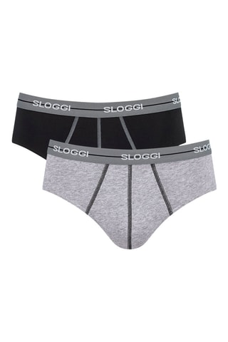 2 Slips Start- Zwart en Gemêleerd Grijs - Zwart en grijs