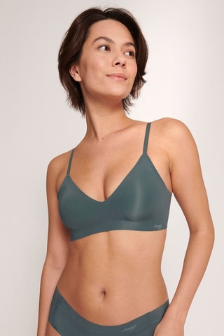 Voorgevormde Sportbeha Zero Feel Ultra Donkergroen - Grijs