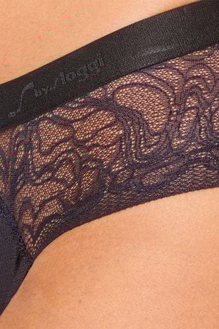 Slip S Shadow Low Rise Cheeky Zwart - Zwart en paars