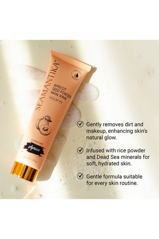 Esfoliante facial com pó de sementes de damasco - Todo o tipo de pele - 100 ml