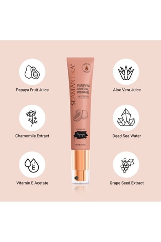 Gel peeling mineral purificante Sumo de Fruto de Papaia - Todo o tipo de pele - 40 ml