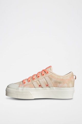 Sneakers plateformes Nizza Platform W - Blanc et saumon