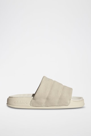 Claquettes en nubuck Adilette Essential - Blanc