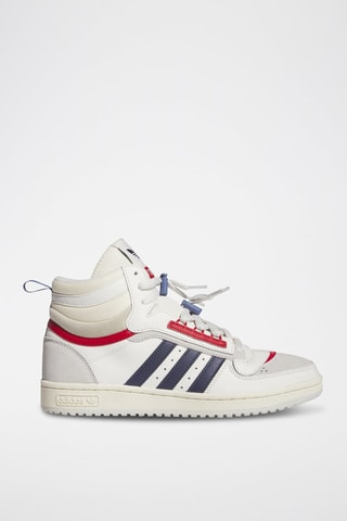 Chaussures montantes de basketball en cuir Top Ten LP - Blanc