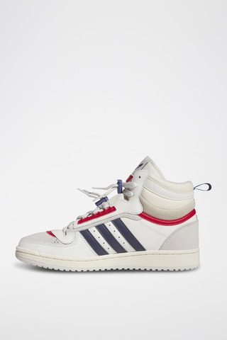 Chaussures montantes de basketball en cuir Top Ten LP - Blanc