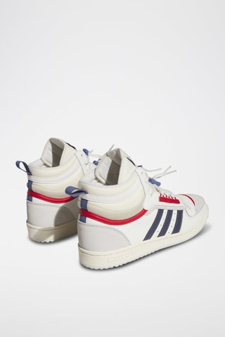 Chaussures montantes de basketball en cuir Top Ten LP - Blanc