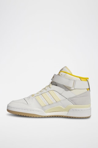 Chaussures montantes de basketball en nubuck Forum Mid - Blanc