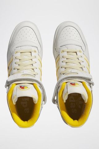 Chaussures montantes de basketball en nubuck Forum Mid - Blanc