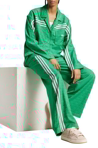 Pantalon wide legs - Vert