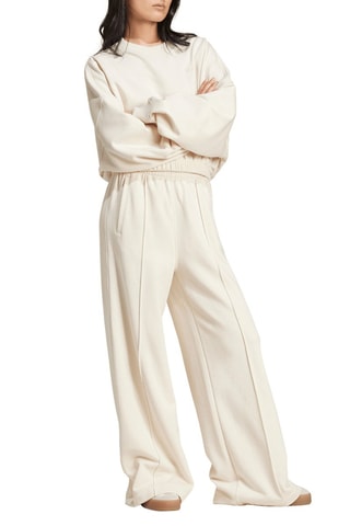 Pantalon ample taille haute Premium Essentials - Ecru