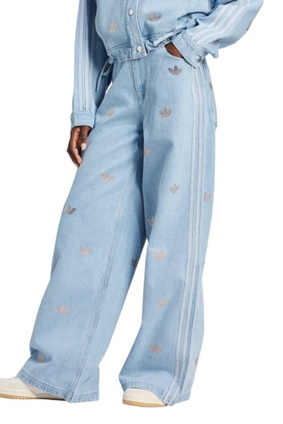 Jean ample taille haute - Bleu clair