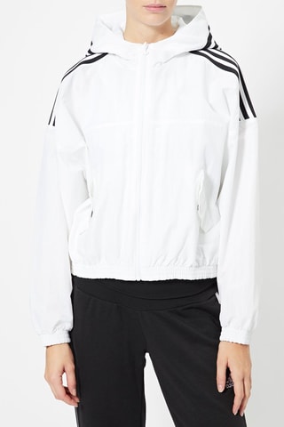 Coupe-vent à capuche Windbreaker - Blanc