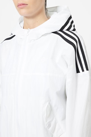 Coupe-vent à capuche Windbreaker - Blanc