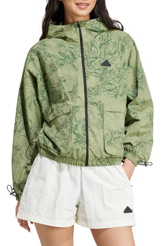 Coupe-vent à capuche City Escape - Vert