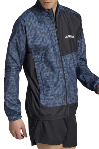 Veste de running pliable Trail Wind J - Bleu marine