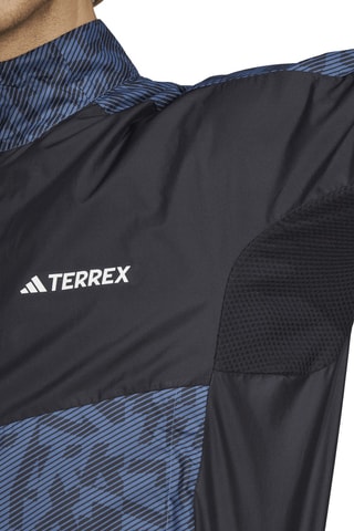 Veste de running pliable Trail Wind J - Bleu marine