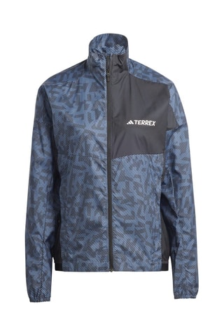 Coupe-vent de trail Terrex Running - Noir et bleu