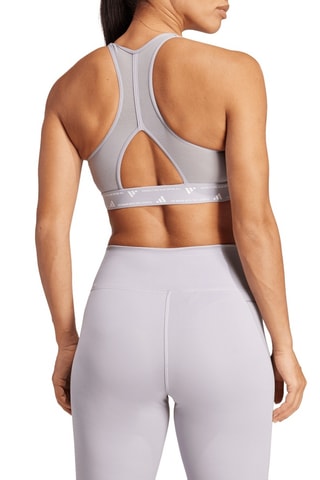 Brassière d’entraînement push-up 3 bandes Powerreact - Gris