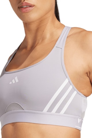 Brassière d’entraînement push-up 3 bandes Powerreact - Gris