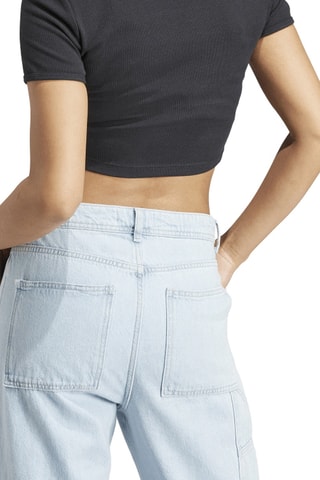 Crop Top Trefoil Essentials - Noir