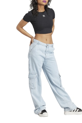 Crop Top Trefoil Essentials - Noir