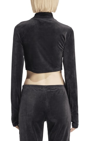 Crop top en velours Main Originals - Noir