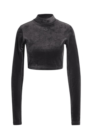 Crop top en velours Main Originals - Noir