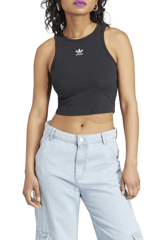 Crop top RIB - Noir